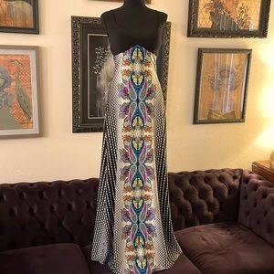 Sequin Hearts Vibrant Printed Maxi Dress